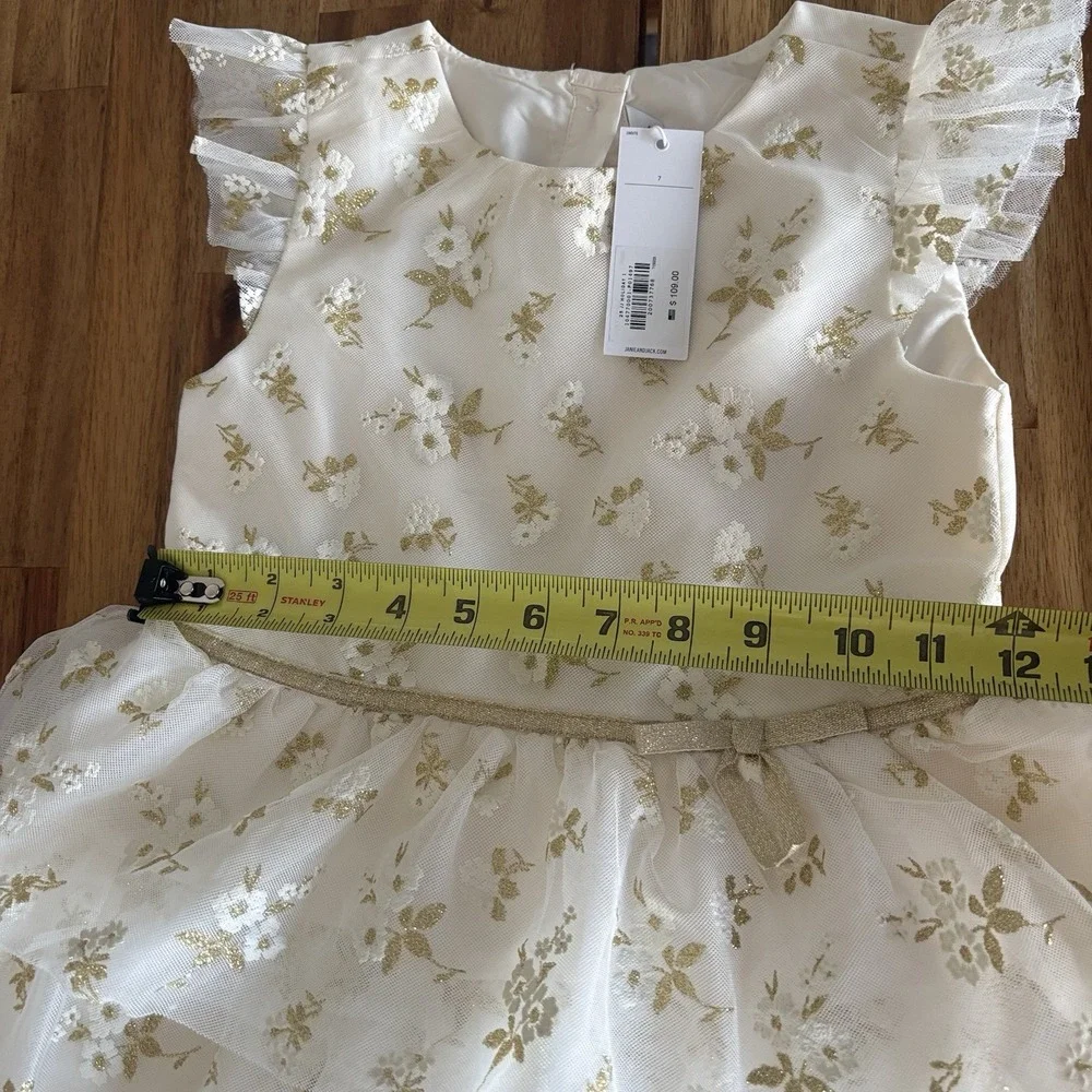 Janie & Jack dress + Cardigan Sweater Size 7 Special Occasion Flower Girl NWT